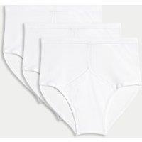 3pk Pure Cotton StayNew High Waist Briefs