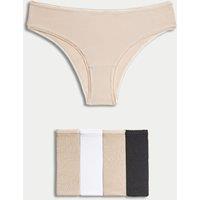 5pk Cotton Rich Brazilian Knickers