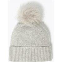Pure Cashmere Pom Pom Beanie Hat