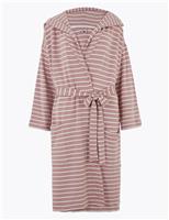 M&S Striped Dressing Gown Light Pink Mix