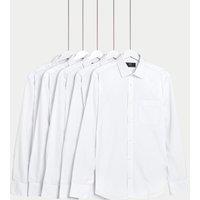 5pk Slim Fit Easy Iron Long Sleeve Shirts