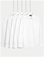 5 Pack Regular Fit Easy Iron Long Sleeve Shirts