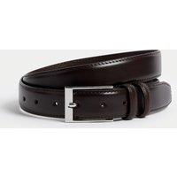 M&S Leather Smart Belt Brown
