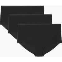 M&S 3pk No VPL High Rise Shorts Black