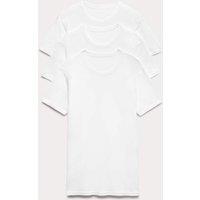 M&S 3 Pack Pure Cotton T-Shirt Vests White