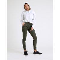 Cotton Rich Skinny Ankle Grazer Trousers