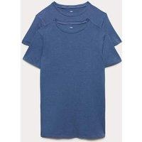M&S 2 Pack Heatgen Light Thermal Short Sleeve Tops Denim