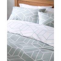 Cotton Blend Geometric Bedding Set