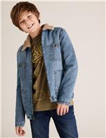Denim Borg Lined Jacket (6-16 Yrs)