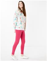 M&S Cotton Rich Leggings (6-16 Yrs) Raspberry