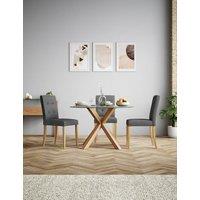 Colby Round Glass 4 Seater Dining Table