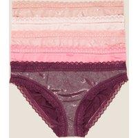 5pk Microfibre with Lace Bikini Knickers