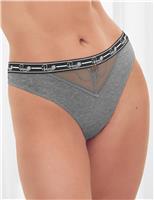 Rosie Ribbed Lounge Thong Pink