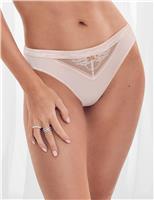 Rosie Ribbed Lounge Thong Pink
