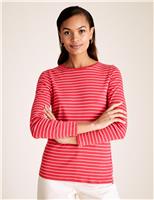 M&S Pure Cotton Regular Fit Long Sleeve Top Pink Mix