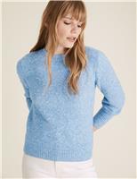 M&S Textured Bobble Crew Neck Jumper Dark Gold