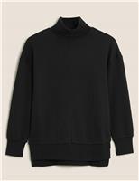 M&S Funnel Neck Long Sleeve Sweatshirt Black