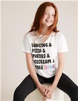 Dancing Slogan T-Shirt (6-16 Yrs)