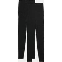 M&S Maternity 2 Pack Over Bump Leggings Black