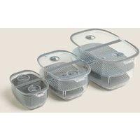 Set of 3 Nesting Fridge Storage Containers