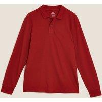 Pure Cotton Long Sleeve Polo Shirt