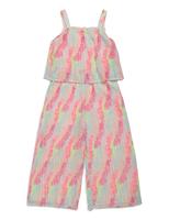 Floral Print Pleated Jumpsuit