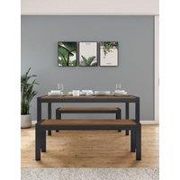 Brookland 6 Seater Dining Table with Benches
