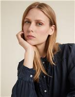 Pure Tencel Frill Detail Blouse