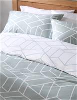 Cotton Blend Geometric Bedding Set