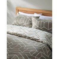 Cotton Blend Geometric Bedding Set