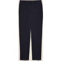 M&S Slim Leg Ankle Grazer Trousers Navy