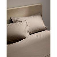 M&S 2 Pack Egyptian Cotton 230 Thread Count Crisp Pillowcases Mink