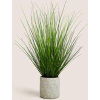 Artificial Medium Grass in Geometric Pot