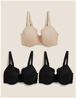 3 Pack Wired T-Shirt Bras F-H