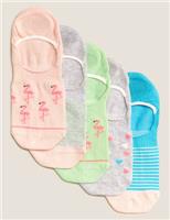 5 Pack Cotton Flamingo Trainer Liners