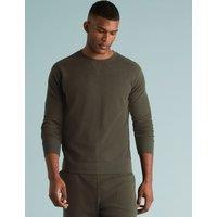 Cotton Supersoft Waffle Loungewear Sweatshirt