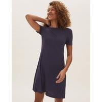 Jersey Knee Length Swing Dress
