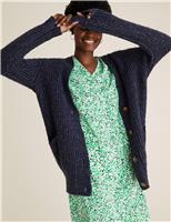 M&S Animal Print V-Neck Knee Length Shift Dress Green Mix