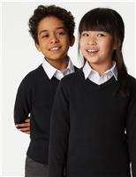 2pk Unisex Slim Fit Cotton School Jumpers (3-18 Yrs)