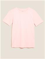 M&S Pure Cotton Everyday Fit T-Shirt Powder Pink