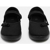 M&S Kids' Riptape Plimsoll School Shoes (7 Small - 4 Large) Black