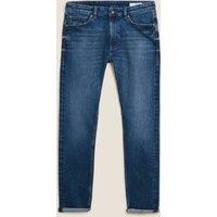 M&S Slim Fit Vintage Wash Stretch Jeans Mid Blue