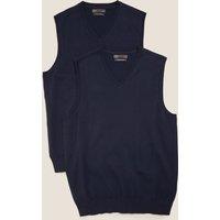 2pk Pure Cotton Sleeveless Jumper