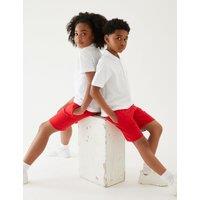 M&S Cotton Plain Shorts (2-18 Yrs) Red