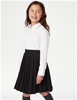 5 Pack Girls Regular Fit Easy to Iron Shirts (2-18 Yrs)