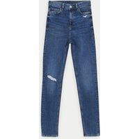 High Waisted Slim Straight Leg Jeans