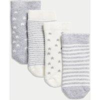 4pk Cotton Rich Terry Baby Socks