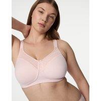 Cotton Blend & Lace Non Wired Total Support Bra B-H