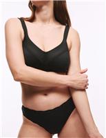 Cotton Blend & Lace Non Wired Total Support Bra B-H