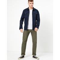 Straight Fit 5 Pocket Stretch Trousers